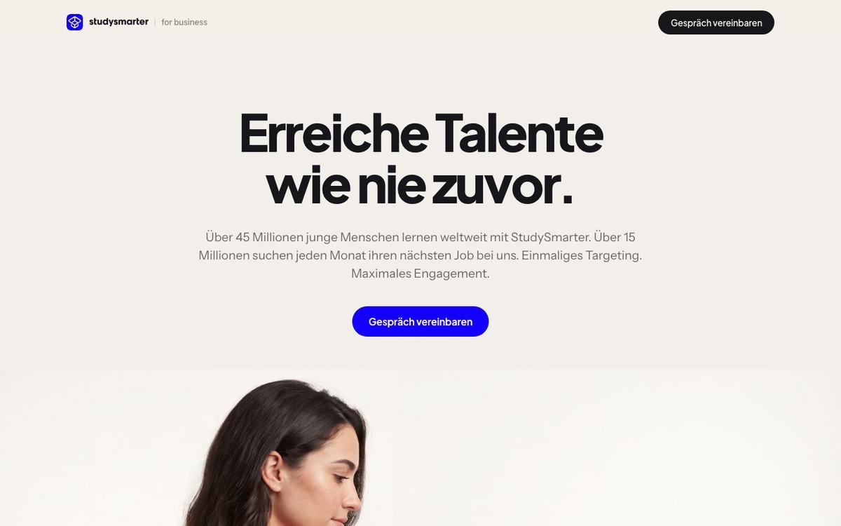 Screenshot of business.studysmarter.de
