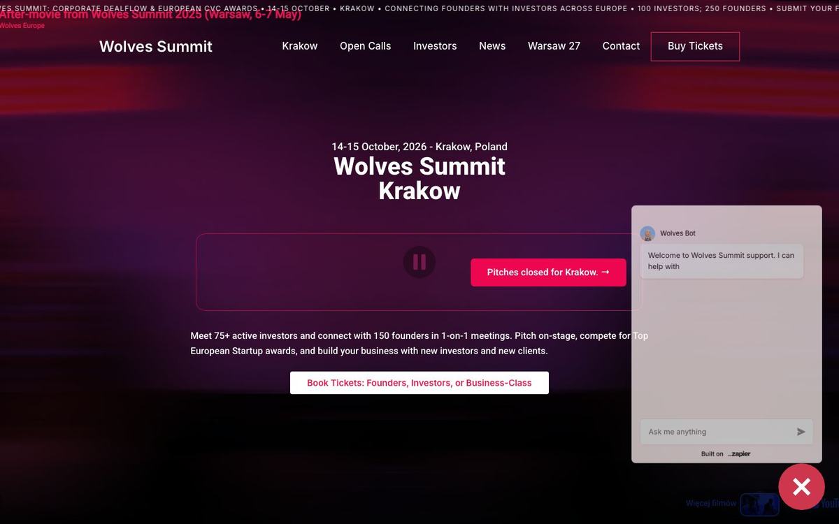 Screenshot of wolvessummit.com